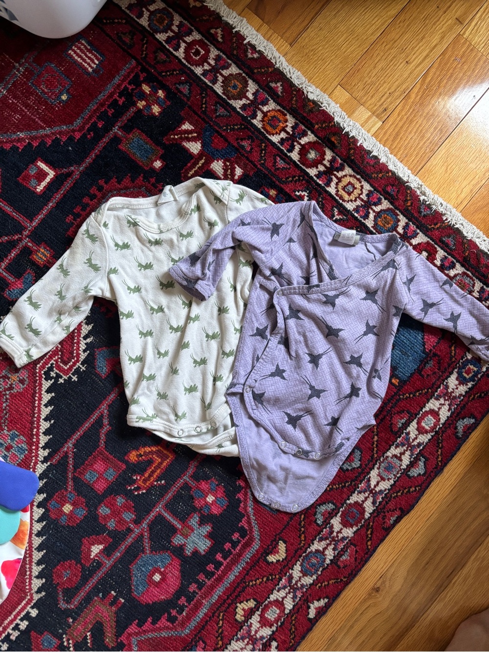 Kate Quinn printed long-sleeve bodysuit duo, 6-12M size